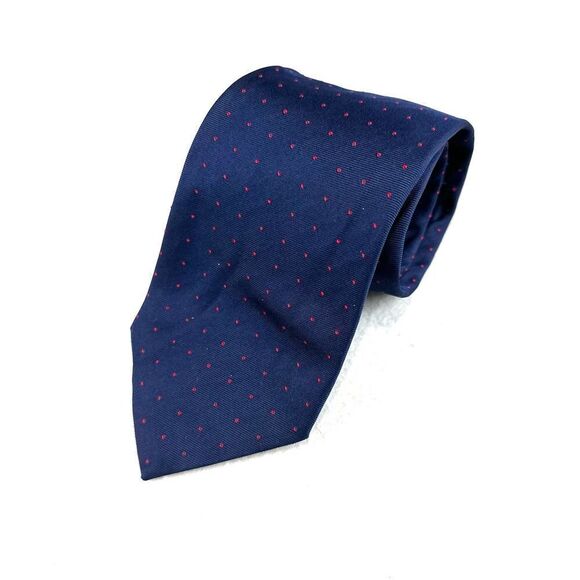 J.Crew Navy and Red‎ Micro Dot NWOT Silk Tie 3 x 58 - Picture 1 of 4